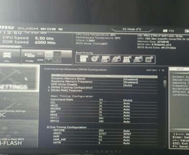 Modifier le tRFC1 non modifiable pour oc ram