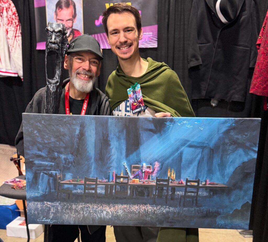 Got to give my artwork to one of the coolest video game voice actors of our time 😄 Wes Johnson is best known for his roles in The Elder Scrolls, so I painted Sheogorath for him!