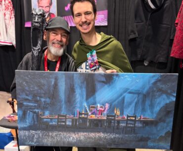 Got to give my artwork to one of the coolest video game voice actors of our time 😄 Wes Johnson is best known for his roles in The Elder Scrolls, so I painted Sheogorath for him!