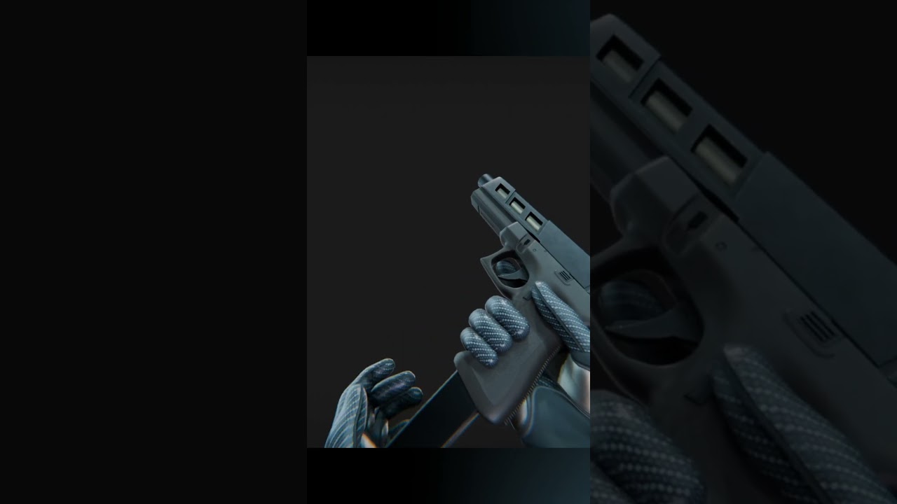 GLOCK 17 reload animation in Blender #blender #shorts #fpsgames GLOCK 17 reload animation in Blender #blender #shorts #fpsgames