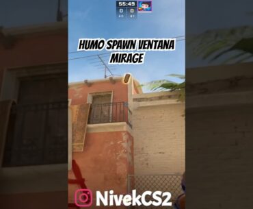HUMO SPAWN VENTANA MIRAGE  #mirage #cs2  #smokespawn