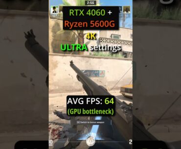 Counter-Strike 2 | 4K LOW vs ULTRA - RTX 4060 + 5600G FPS Test! #counterstrike2 #cs2