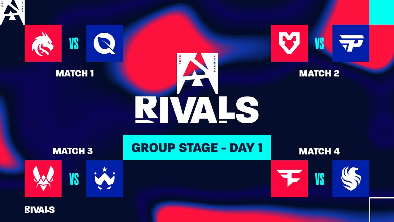BLAST Premier Rivals S1 ’25, Day 1 – Spirit v Fly, MOUZ v paIN, Vitality v Wild, FaZe v Falcons BLAST Premier Rivals S1 '25, Day 1 - Spirit v Fly, MOUZ v paIN, Vitality v Wild, FaZe v Falcons