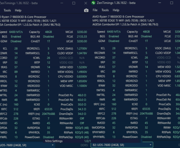 48GB M-die 6400 CL 28 and 9800X3D PBO with per Core CO