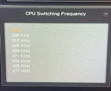 VRM switching frequency & CPU offset question
