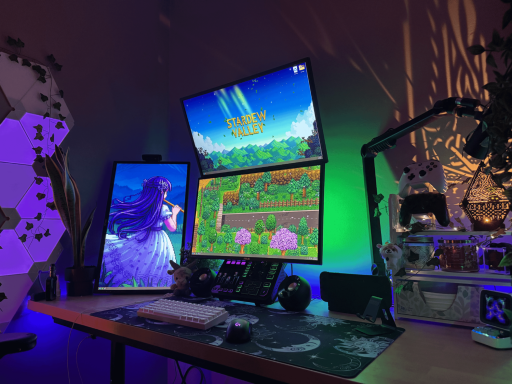 Decided to redo my desk, it's not completely done, but I'm loving it so far..