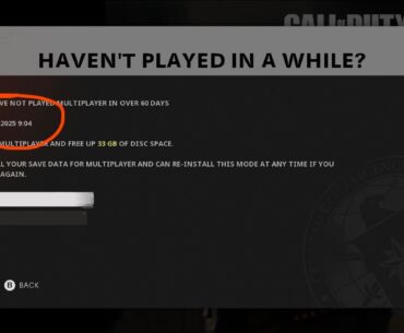"Haven't Played in a While" bug
