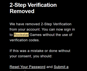 Rockstar Games removed 2-FA from my GTA Online account, changed email login and won’t return it to me.