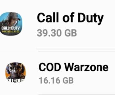 The differences in game sizes