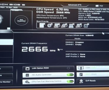 Cant enable XMP