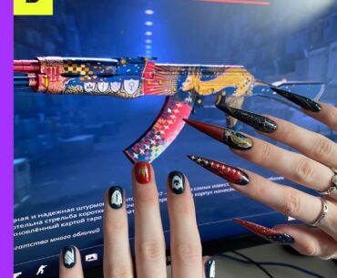 “The empress” for an empress – nails inspired by the AK-47 skin by inst/_iaoa_