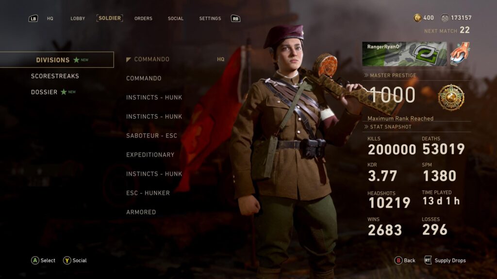Reached 200,000 Kills