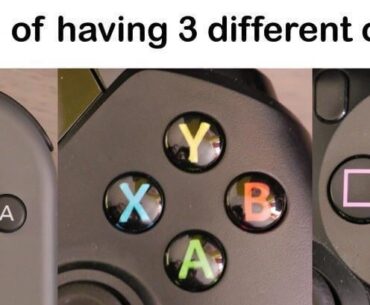 Game console button layout