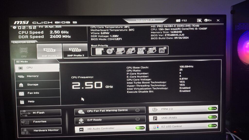 Cpu greyed out in bios