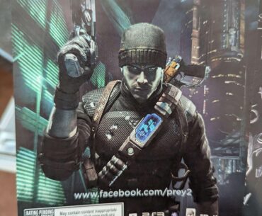 Just opened a copy of Skyrim PS3 and found an advert for Prey2, can't wait for it to come out 🙃