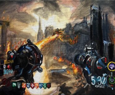 I made an oil painting of Gorod Krovi