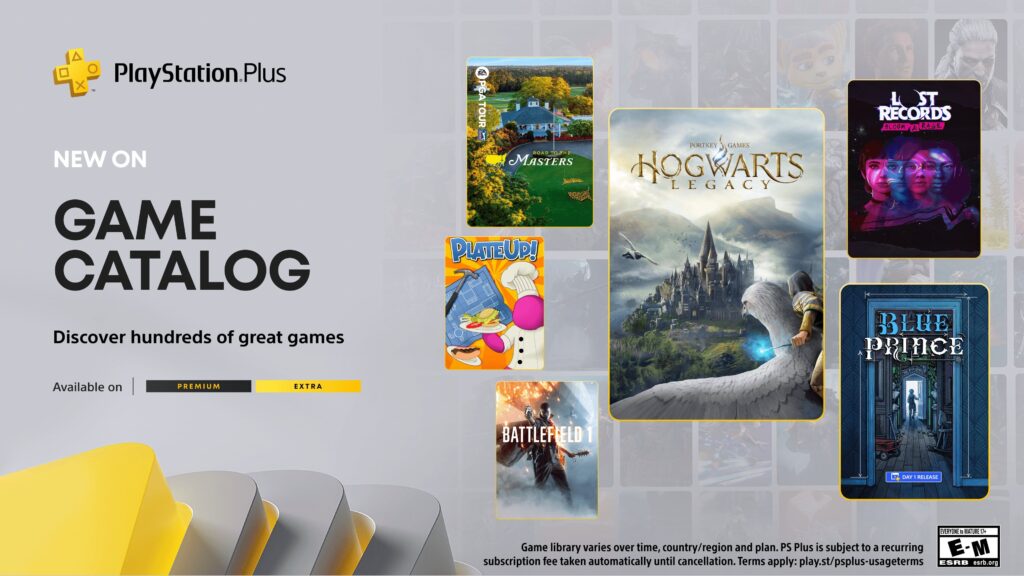 PlayStation Plus Game Catalog for April: Hogwarts Legacy, Blue Prince, the second episode of Lost Records: Bloom & Rage and more