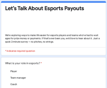 ESPORTS PLAYERS! Share Your Payment Struggles!