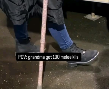 Grandma grinds camo irl and touches grass too 😭