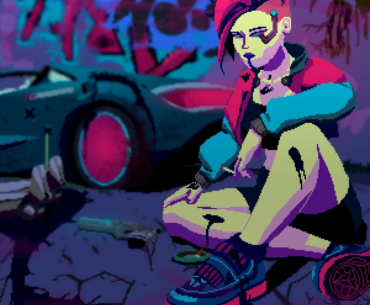 "AFTERBURN" A pixel art cyberpunk animation I made entirely in Aseprite