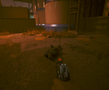 why is there a man with a katana impaled in the middel of nothing?