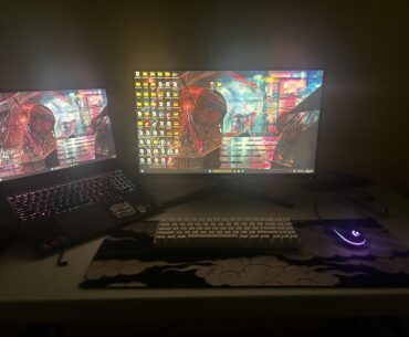Finally bought a secondary monitor! Here’s my battle station