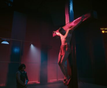 Wtf... I just nailed a man to a cross... I think that's enough Cyberpunk for the night...