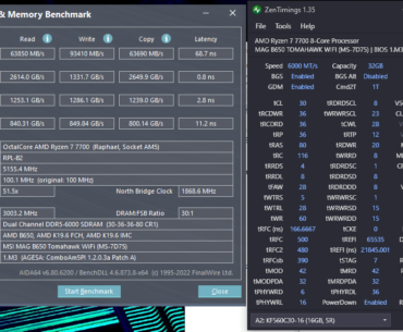 DDR5 Kingston DDR5 FURY Beast KF560C30BBEK2-32 (Latency 68ns)