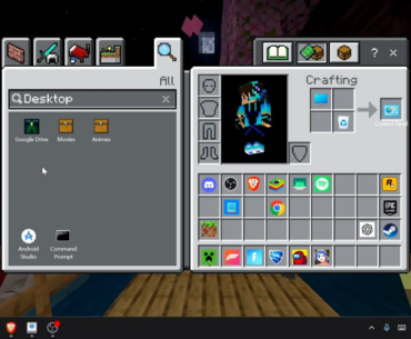 Turned My Desktop Into a Fully Working Minecraft Inventory Screen!