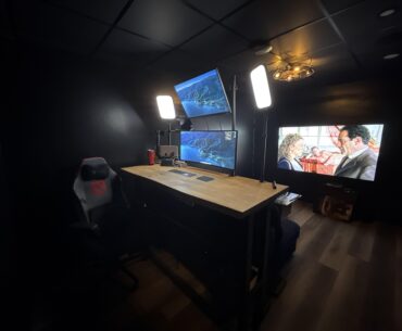 Finally was able to build a home office. Okay, my neighbor built it and I just handed him tools.