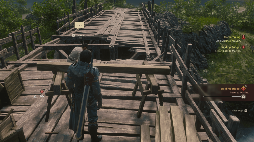 It's funny game logic that this broken bridge can't be crossed(Final Fantasy XVI)