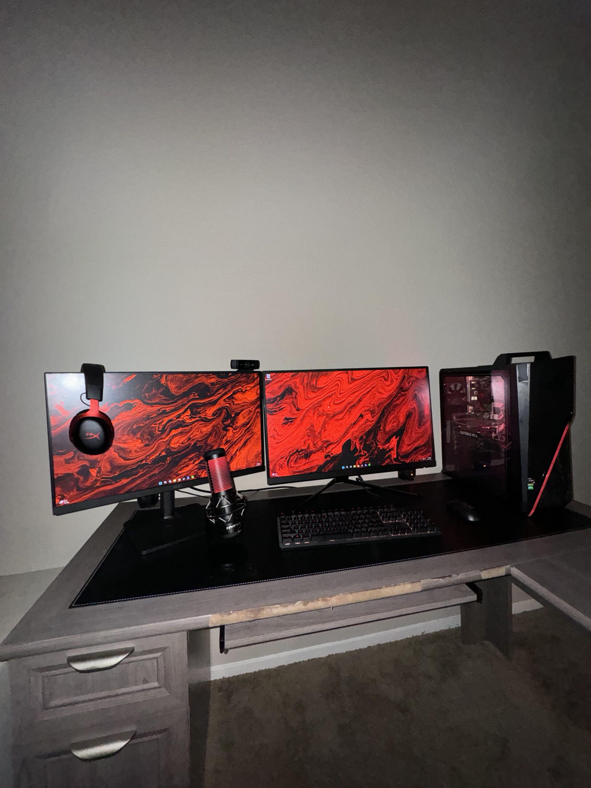 Where would you put a mic arm on my setup? Where would you put a mic arm on my setup?