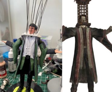 WIP Bloodborne Micolash custom figure - currently building  out the ‘head cage’ which is a fun challenge! Have sculpted other details and painting everything will be the last stage!
