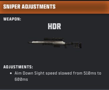 Any thought on the HDR nerf?