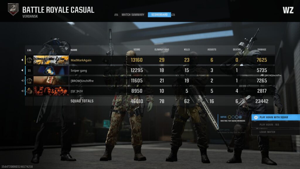 Warzone Noob (me) has best game so far.