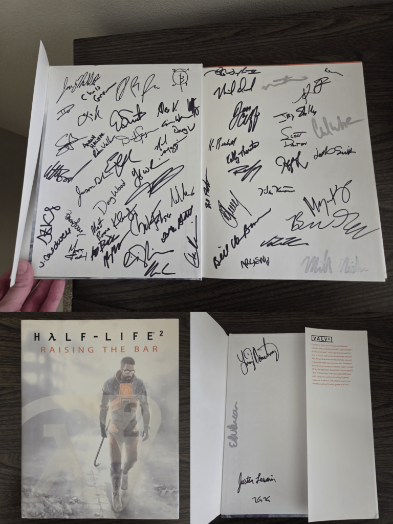 15 years ago, Gabe Newell sent me this copy of Half Life 2: Raising the Bar signed by the dev team 15 years ago, Gabe Newell sent me this copy of Half Life 2: Raising the Bar signed by the dev team