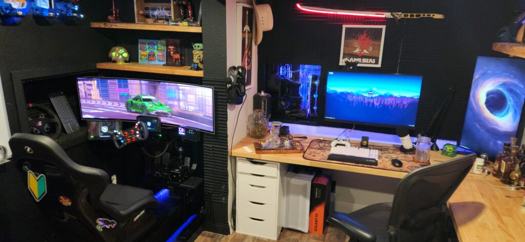 My hybrid racing/desktop gaming battlestation.