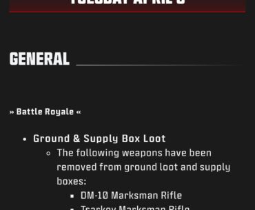 Ground loot changes