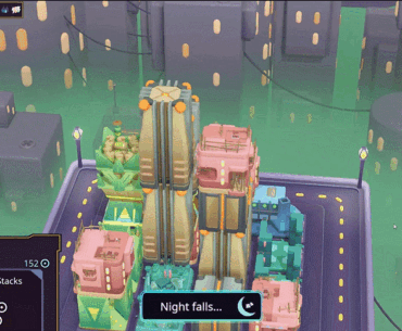 Neongarten - cyberpunk city builder - releasing on Steam in one week!