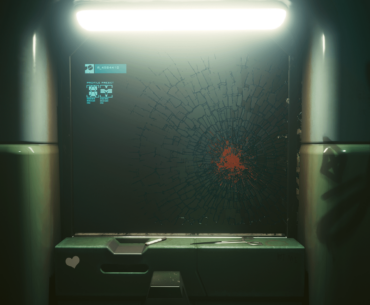 Why did V leave blood on the mirror after punching it? Thought gorilla arms were mostly metal?
