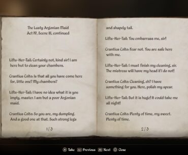 I am glad they made sure not to remove this classic piece of literature in the Oblivion Remake.