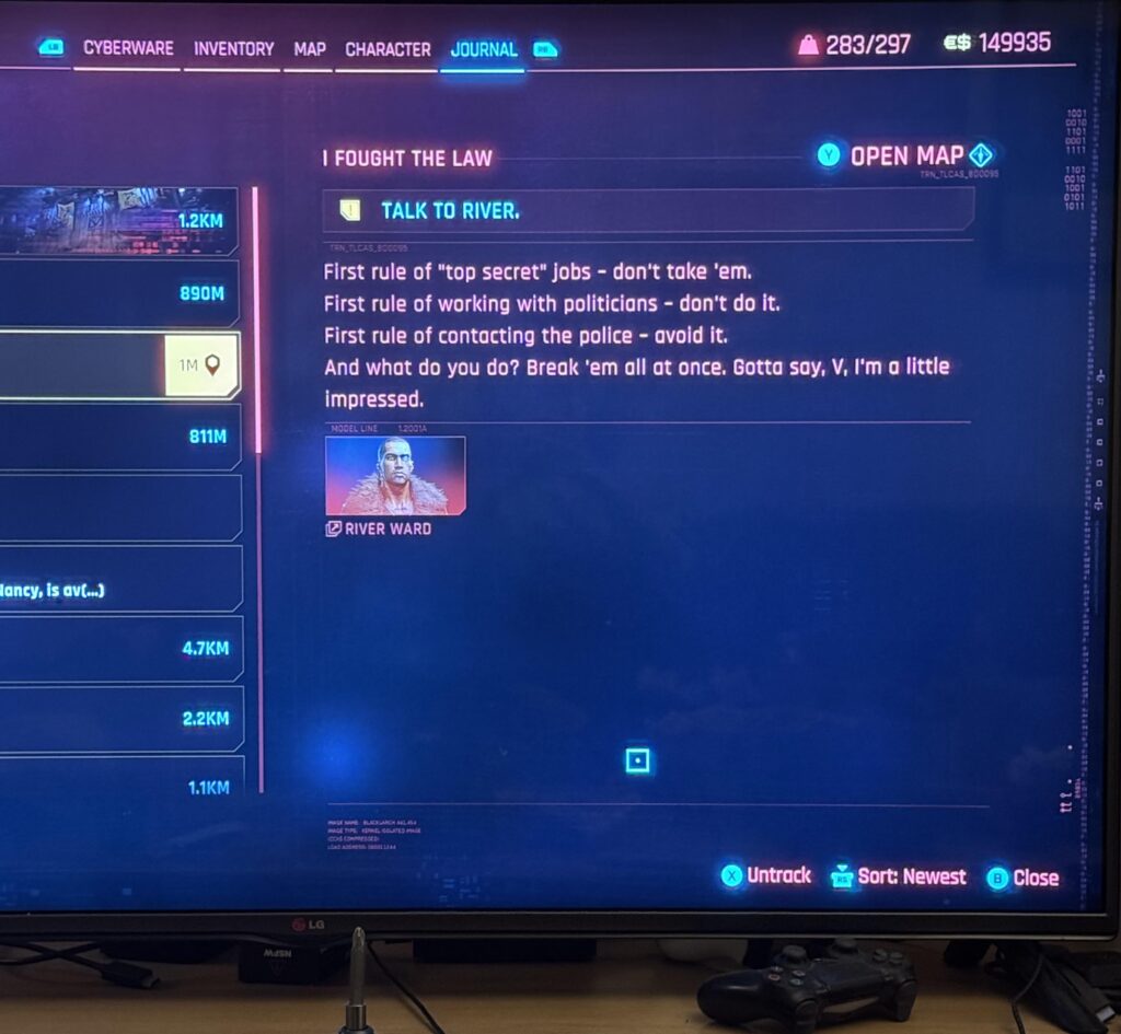 Johnny writing that made me laugh