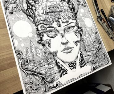“THE ONE” Original ink drawing by me.
