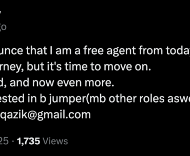 Perfecto's contract with C9 has expired, is now a free agent and open to offers.