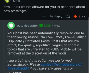 So u/MASTERMINDSV is somehow allowed to spam and doesn’t face any consequences and I’m getting auto deleted.. Great!