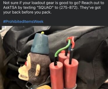 Saw this on my feed crazy they won’t allow a replica Monkey Bomb to fly out lmao 🐒