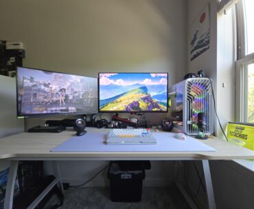 Got dual monitor arm mounts.