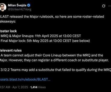 Major rulebook released. Roster related rules from Striker
