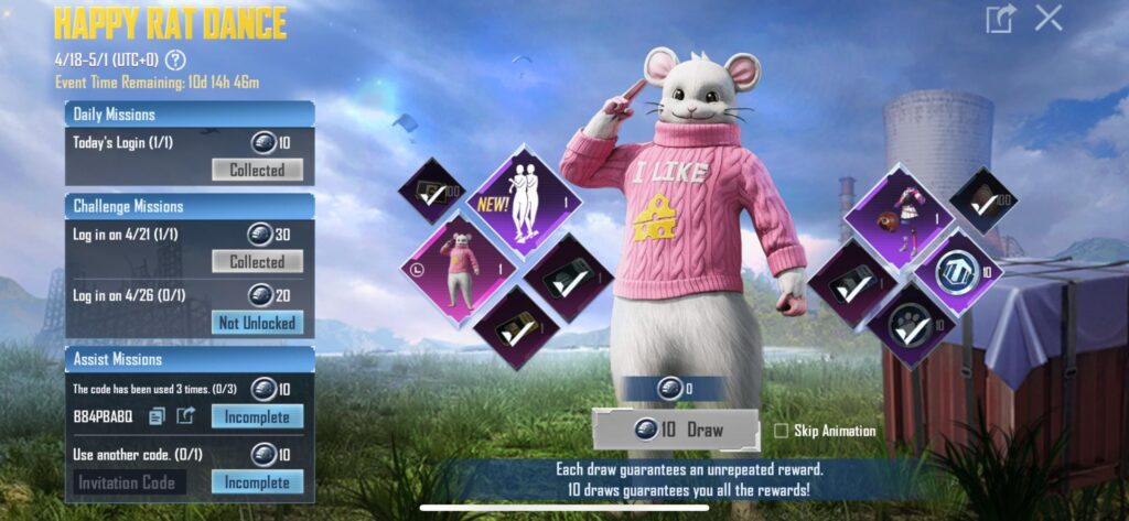 B84PBABQ   My happy rat code