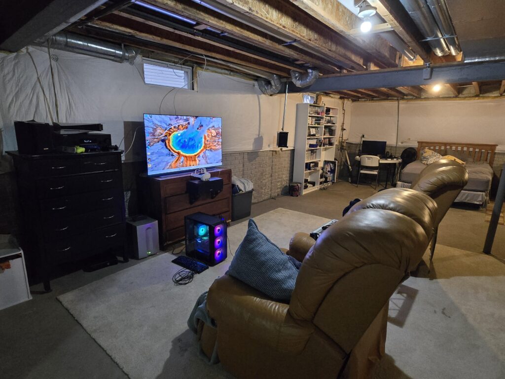 My battlestation made from junk in my basement